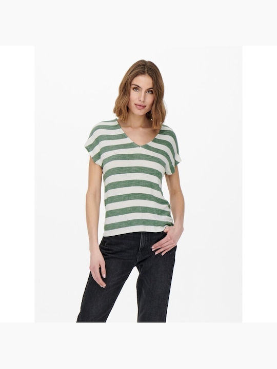 Only 15252103 Damen T-shirt Chinois Green