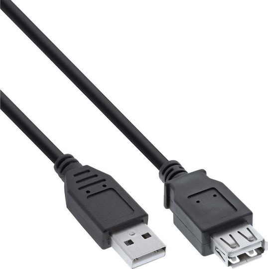 InLine USB 2.0 Cable USB-A male - USB-A female Μαύρο 0.5m 34650B