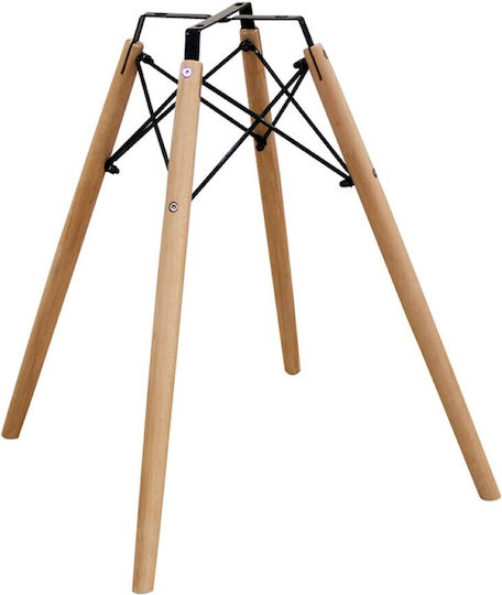 Zita Plus Randy Stand de masă din Lemn Wood-metal 53x53x71cm