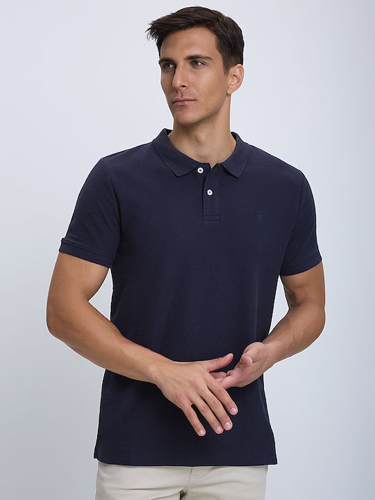 Basefield Men's Short Sleeve Blouse Polo Navy Blue