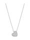 Fossil Sadie Necklace from Steel with Zircon