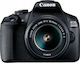 Canon DSLR Camera EOS 2000D Crop Frame Kit (EF-S 18-55mm F4-5.6 DC III + EF-S 75-300mm F4-5.6 DC III) Black