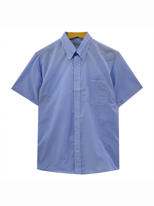 Men's Cotton Short-Sleeve Shirts with Pocket