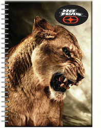 No Fear Σπιράλ Τετράδιο Ριγέ Β5 70 Φύλλων Lion