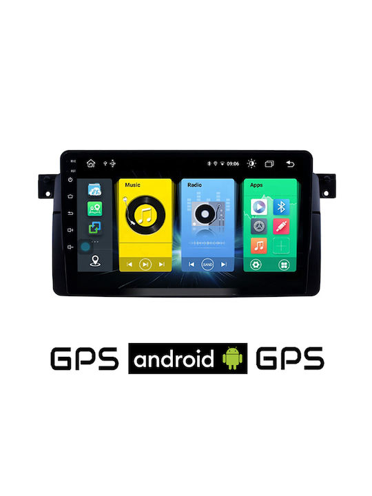 Sistem Audio Auto pentru BMW E46 (Bluetooth/USB/WiFi/GPS/Apple-Carplay/Android-Auto) cu Ecran Tactil 9"