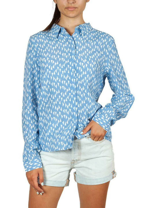 Artlove Women's Long Sleeve Shirt Blue