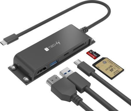 Techly USB-C Docking Station with HDMI 4K Black (IADAP-USBC-935)