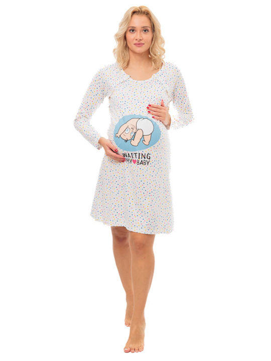 Dominant Nightgown for Breastfeeding Gray