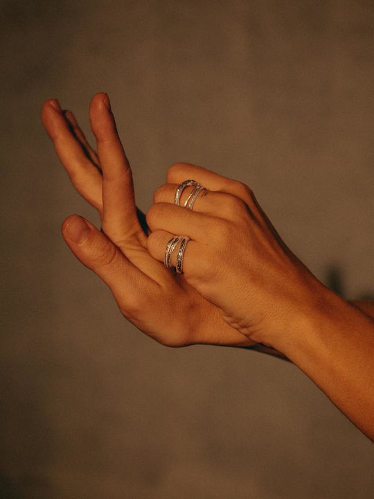 Nasilia Jewelry Damen Ring aus Silber Vergoldet