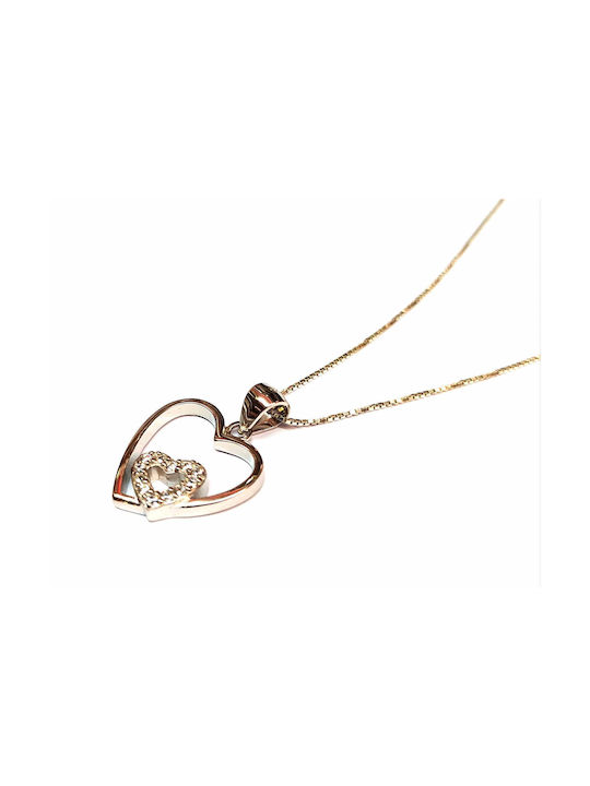 Amalfi Accessories Κολιέ με σχέδιο Καρδιά από Ασήμι