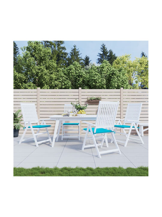 vidaXL Waterproof Garden Chair Cushion Turquoise 4 Pieces 40x40cm