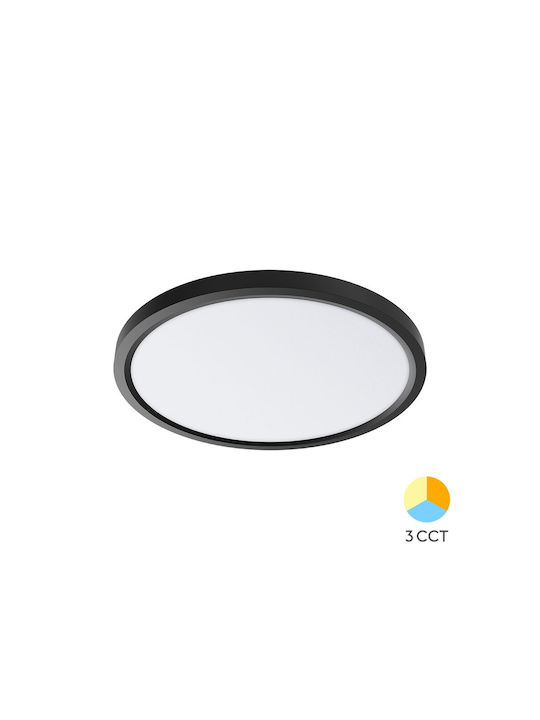 Braytron Jade Πλαφονιέρα Οροφής Μαύρη με Ενσωματωμένο LED