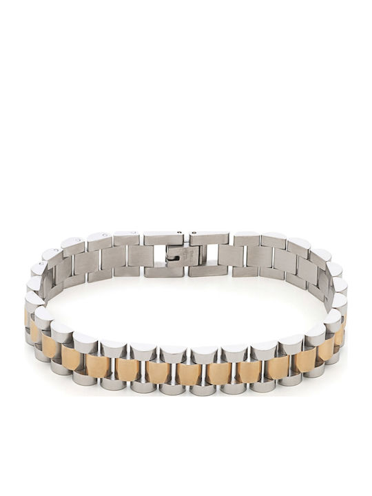 Visetti Herren Armband aus Stahl Vergoldet