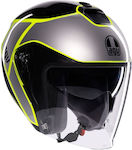 AGV Irides Davao Black/Grey/Yellow Fluo Motorradhelm Jet