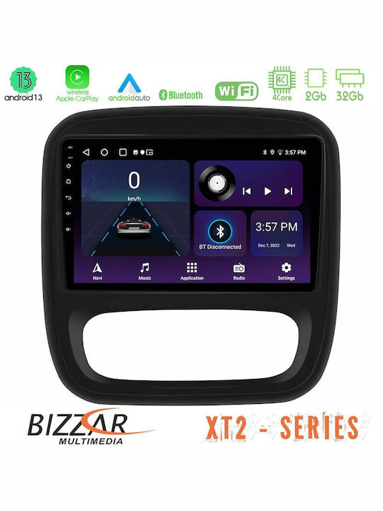 Bizzar Автомобилна Аудио Система 2DIN с A/C (Блутут/USB/WiFi/GPS/Apple-Carplay/Android-Auto) с Тъчскрийн 9"
