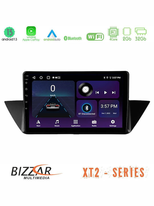 Bizzar Sistem Audio Auto pentru BMW X1 (E84) 2009-2015 (Bluetooth/USB/WiFi/GPS/Apple-Carplay/Android-Auto) cu Ecran Tactil 10"