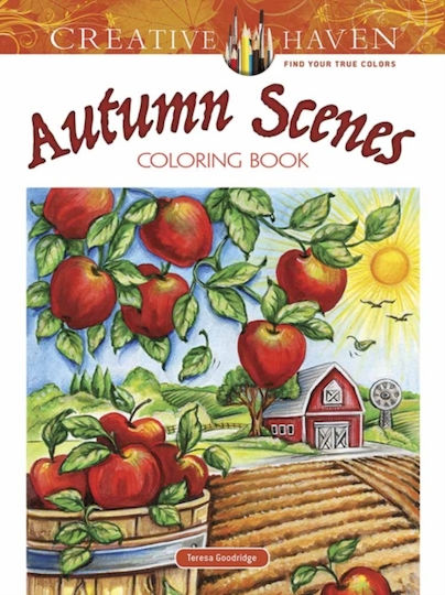 Carte de colorat Creative Haven Autumn Scenes Coloring Book