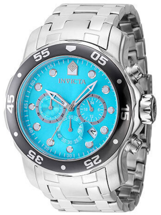 Invicta Pro Diver Herrenuhr Chronograph Batterie mit Silber