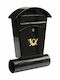 Vorel Outdoor Mailbox Metallic in Black Color 48x28x8cm