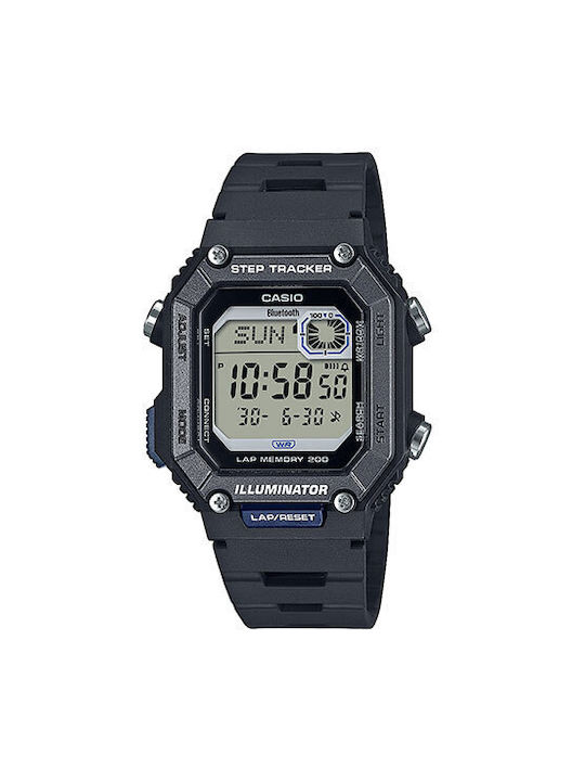 Casio Collection Digital Watch Battery with Black Rubber Strap