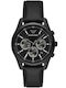 Emporio Armani Antonio Men's Watch 41mm Chronograph Battery with Black Leather Strap