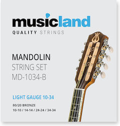 Musicland Set of Bronze Strings for Mandolin