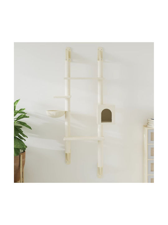 vidaXL Scratching Post Cat Trees Beige Wall Mou...
