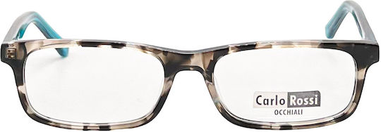 Carlo Rossi Women's Acetate Brown Tortoise Prescription Eyeglass Frame PL.17230-C5