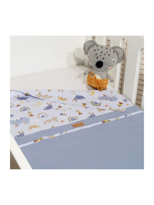 Baby Oliver Blanket Nursery Swaddling Blankets Blue 75x95cm