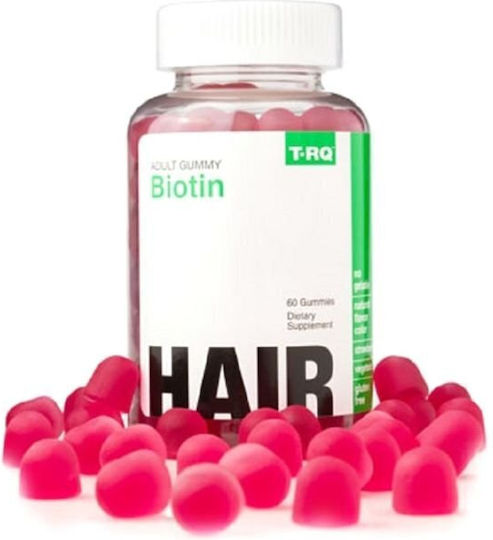 T-RQ Biotin Hair Βιταμίνη για τα Μαλλιά, τo Δέρμα & τα Νύχια Φράουλα 60 ζελεδάκια