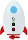 Badespielzeug Kinder Flippy Wasser Rakete 11 cm Weiß