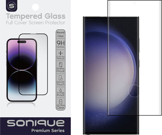 Sonique 2.5D 0.33mm Full Face Tempered Glass Μαύρο (Galaxy S23 Ultra)