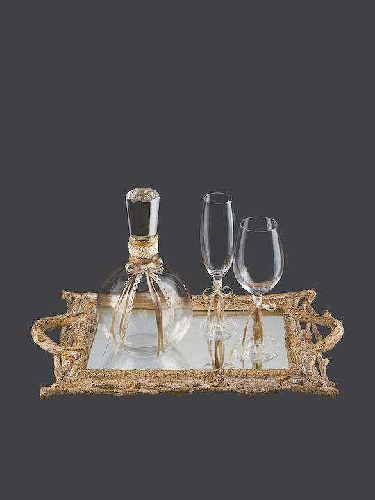 La Vista Set Carafă de Nuntă cu Pahar de Vin 2buc