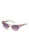Guess Woman Sunglasses with Black Horn-Rimmed Frame and Purple Gradient Lens GU00112 57Z
