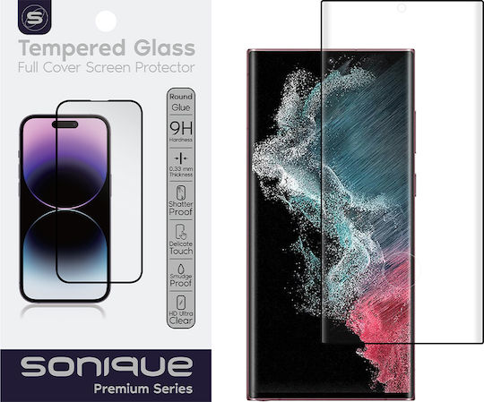 Sonique 2.5D 0.33mm Full Face Tempered Glass Μαύρο (Galaxy S22 Ultra 5G)