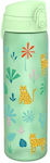 Ion8 Slim Kids Water Bottle Butterfly Plastic with Straw Non Spill Green 500ml