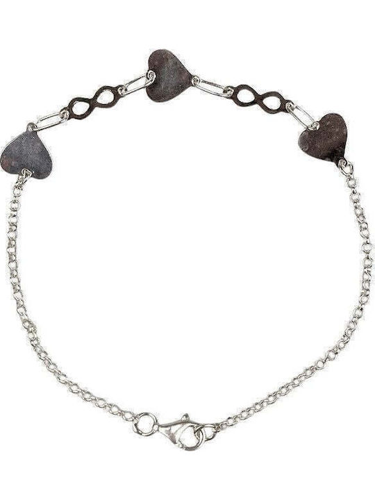 Damen Armband mit Design Herz aus Silber