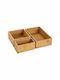 Andrea House Set Decorative Boxes Wooden Storage 30x23x7cm 3 Pieces