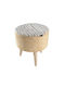 Stool Footstool Wooden Brown 40x40x40cm