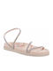 Leather Women's Flat Sandals Rose Gold