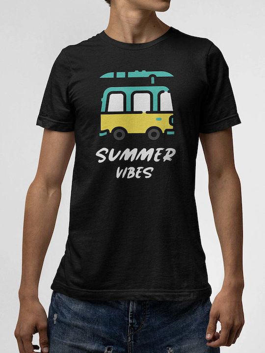 Ανδρικό T-shirt Μαύρο Summer Vibes