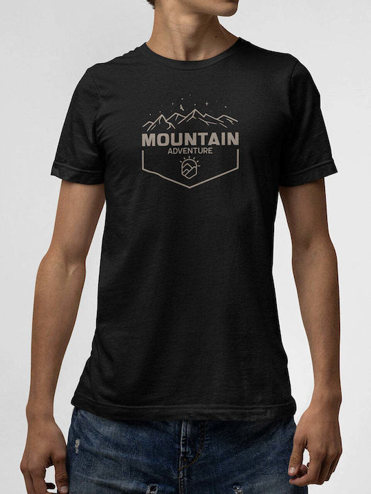 Herren Schwarzes Mountain T-Shirt