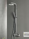 Armando Vicario Adjustable Shower Column with Mixer Silver