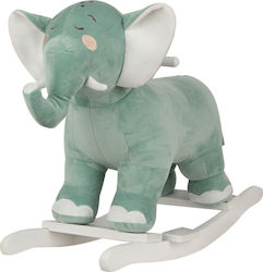 Kikka Boo Wooden Rocking Toy Elephant for 18+ months with Max Load Capacity 30kg Gray