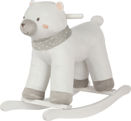 Kikka Boo White Bear Schaukelspielzeug Bär für 18++ Monate für ein Gewicht bis zu 30kg Weiß