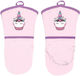 Oven Mitt Silicone Pink 1pcs