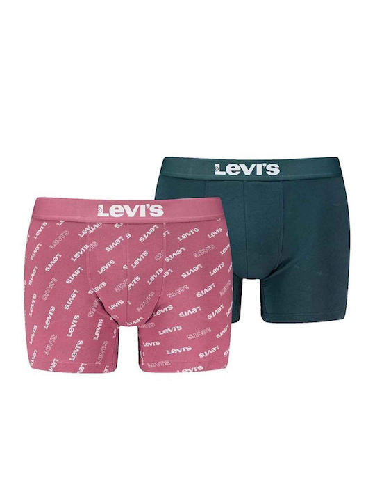 Levi's Herren Boxershorts Grün 2Packung