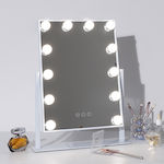 Led Hollywood Mirror with 12 Bulbs and 3 lighting colors 30x41cm -6900218