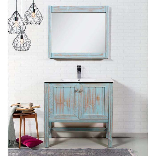 Mabo Countertop with Sink & Mirror Old Patina