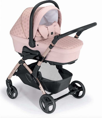 Cam Fluido Easy Romantic 3 in 1 Baby Stroller Suitable for Newborn Pink